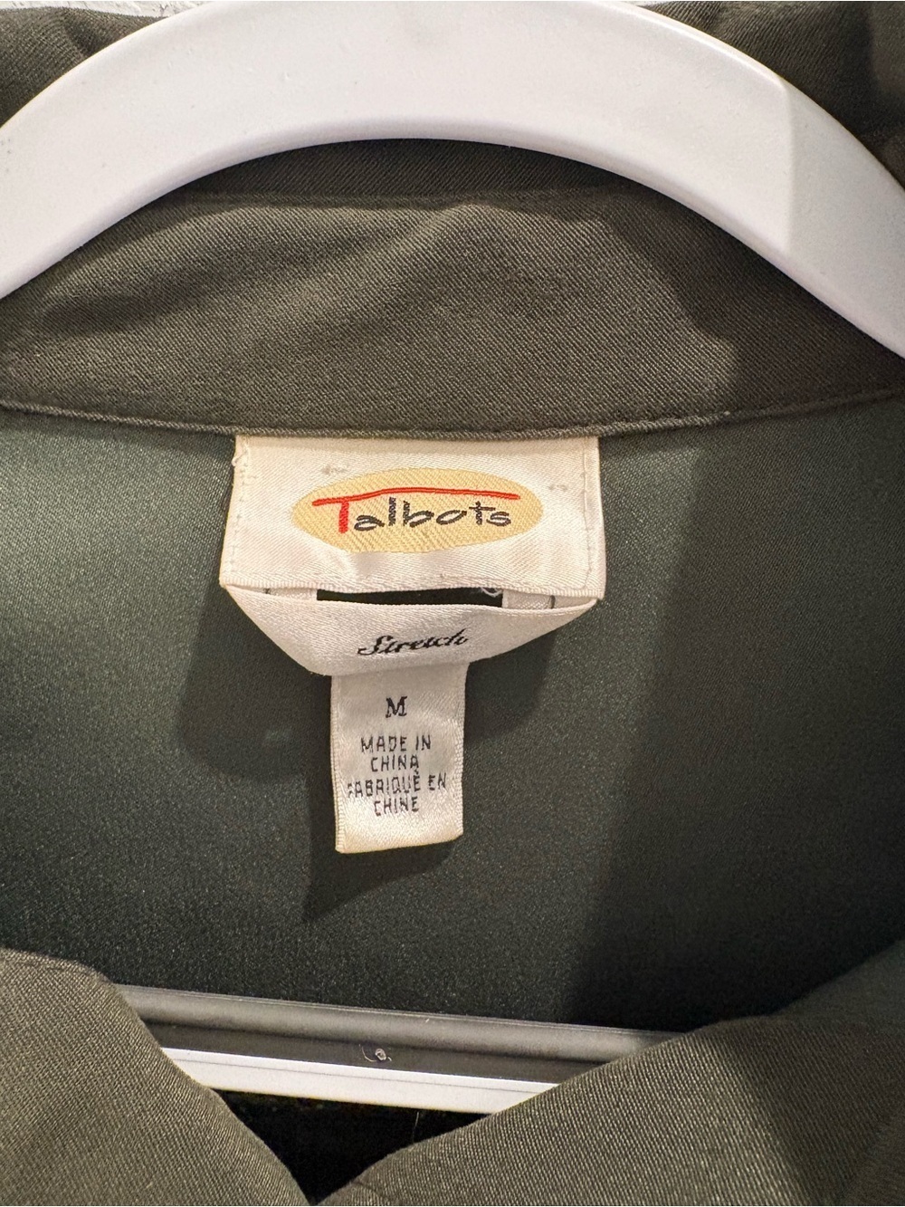 Talbots Olive Utility Button-Up Jacket - Picture 3 of 6